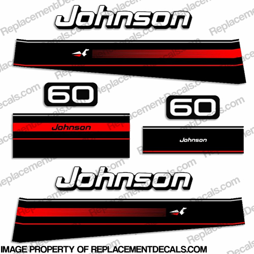 Johnson 1995 60hp Decal Kit INCR10Aug2021