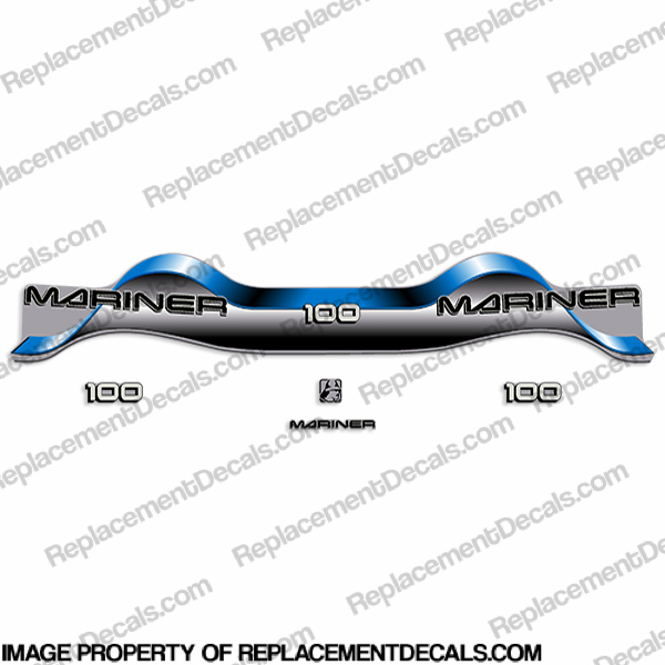 Mariner 100hp Decal Kit - Blue INCR10Aug2021