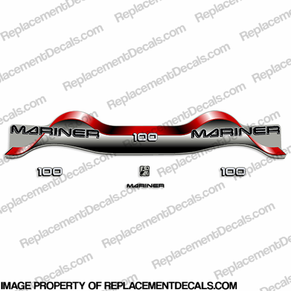 Mariner 100hp Decal Kit - Red INCR10Aug2021