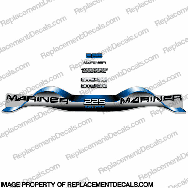 Mariner 225hp 3.0 Offshore Decal Kit - Blue INCR10Aug2021