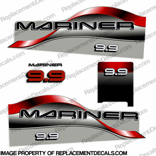 Mariner 9.9hp Decal Kit - Red INCR10Aug2021