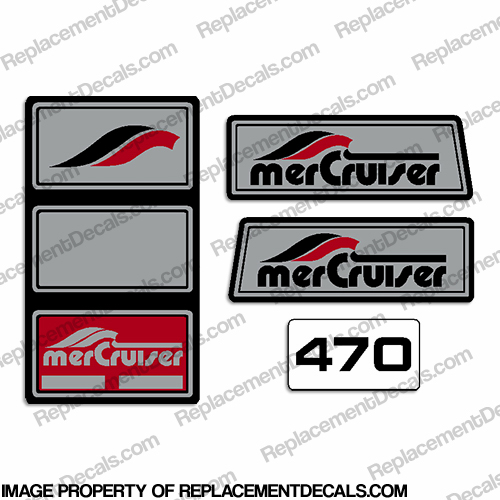 Mercruiser 1965 - 1983 470hp Pre-Alpha Stern Drive Decals INCR10Aug2021