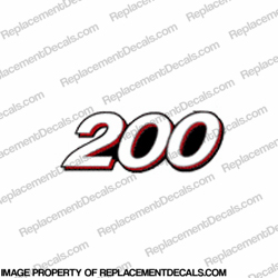 Mercury 200 Decal - XS Style INCR10Aug2021