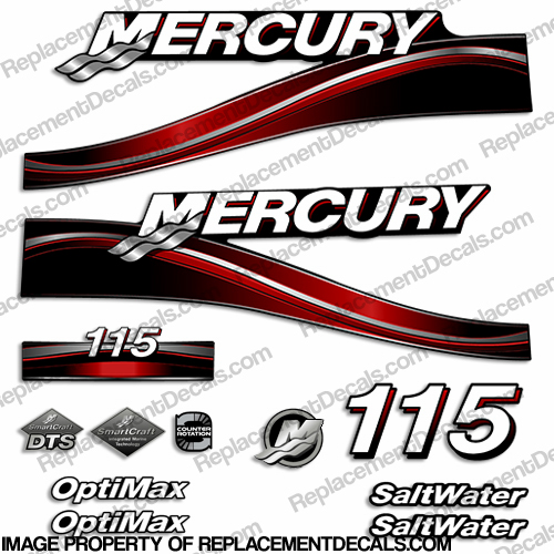 Mercury 6hp Outboard Decal Kit Blue or Red 6.0 1999-2006 All Models Available 