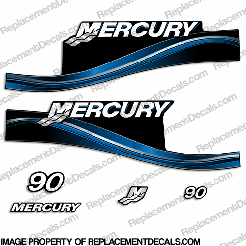 Mercury 90hp ELPTO / EXLPTO Decal Kit - 2005 (Blue) exlpto, 90 hp, 90, INCR10Aug2021