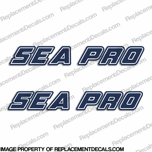 Sea Pro Boat Logo Decals - Any Color! boat, lettering, decal, sea, pro, seapro, sea pro, sea-pro