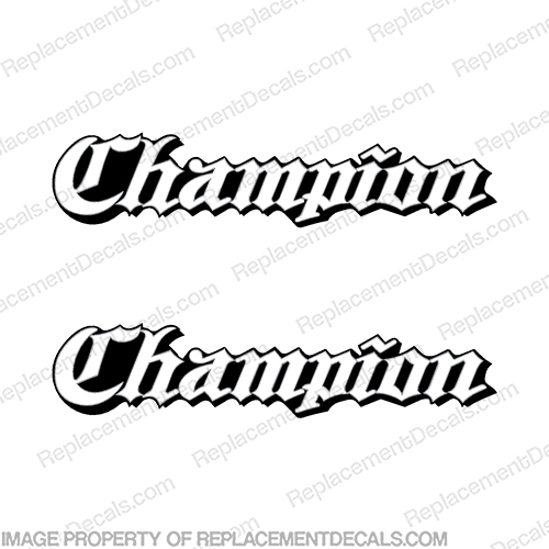 Champion Boat Decals 1990+ 90s Style (set of 2) - Any Color!   90s, champion, decal, 1991, INCR10Aug2021