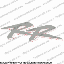 954 Right Mid Fairing "RR" Decal (Silver/White) INCR10Aug2021