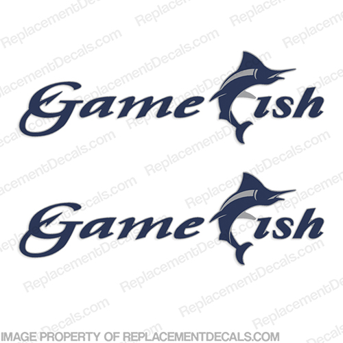 Game Fish Boat Logo Decals (set of 2) fisher, gamefish, boats, decal, sticker, INCR10Aug2021