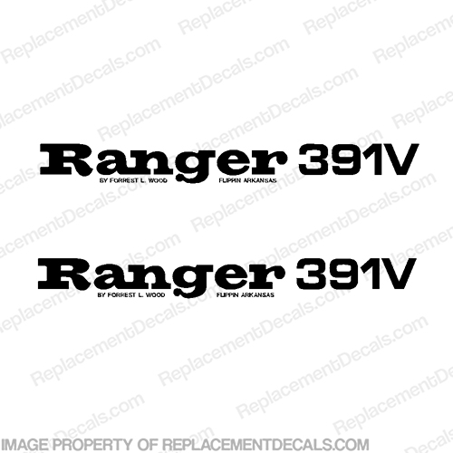Ranger 391V Decals (Set of 2) - Any Color!  391 v, INCR10Aug2021