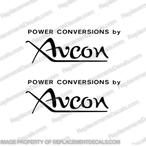 Avcon Power Conversions Decals (Set of 2) - Any Color! aircraft, decals, avcon, power, conversions, skyhawk, stickers