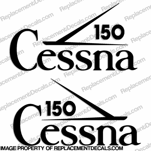 Cessna 150 Aircraft Logo Decals (Set of 2) - Any Color! INCR10Aug2021