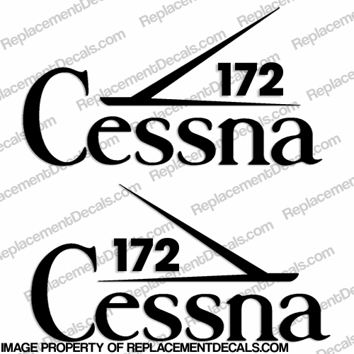 Cessna 172 Aircraft Logo Decals (Set of 2) - Any Color! INCR10Aug2021