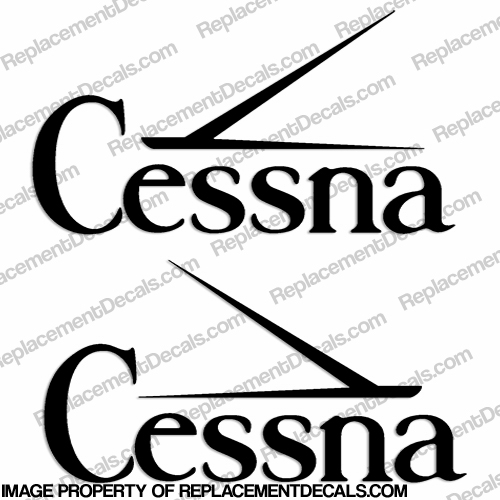 Cessna Logo Aircraft Decals - Style 1 (Set of 2) - Any Color! INCR10Aug2021
