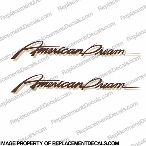 American Coach "American Dream" RV Decals (Set of 2) INCR10Aug2021