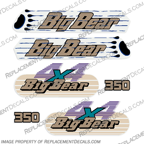 1994 Yamaha Big Bear 350cc 4x4 ATV Decals Yamaha, 1994, Big, bear, 94, 350, 350cc, 350 cc, 4x4, 4 by 4, ATV, Decal, Decals, All, Terrain, Vehicle