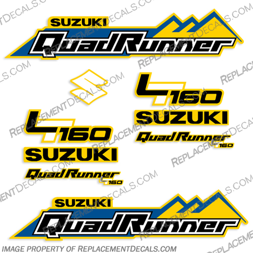Suzuki Quad Runner LT160 ATV Decals - 1990-2005 atv, decals, suzuki, lt500, lt500r, lt, 500R, 500, R, quadracer, quad, racer, 4-wheeler, 1987, 1988, 1989, 1990, stickers, decal, sticker, kit, set, lt160, 160, quad, runner, dirt, offroad, off road, 1991, 1992, 1993, 1994, 1995, 1996, 1997, 1998, 1999, 2000, 2001, 2002, 2003, 2004, 2005, 90, 05, 