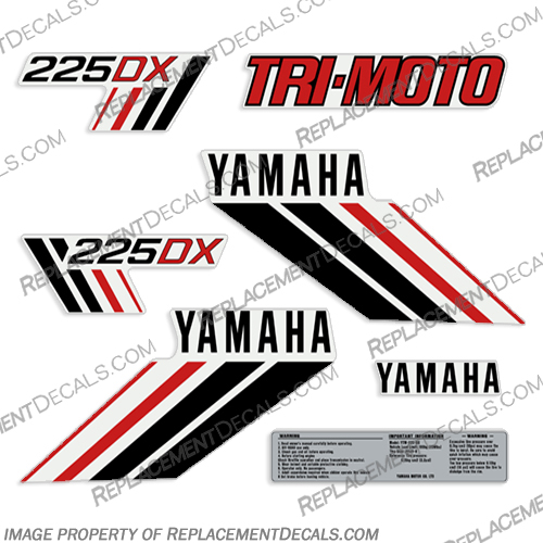 Yamaha YTM 225DX Tri-Moto ATC Decals- 1985 atv, decals, yamaha, tri z, tri, z, tri-z, 225, three, wheeler, atc, 1985, 1986, stickers, offroad, off, road, motor, bike, motorbike, dirtbike, dirt, ytm ,tri-moto, moto, atc