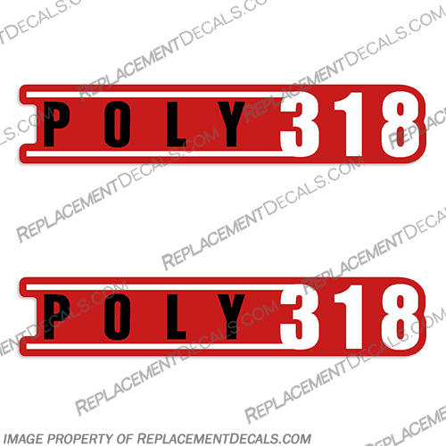 Poly 318 A-Block Valve Decals outboard, engine, gas, fuel, tank, decal, sticker, replacement, new, chrystler, chrysler, Poly, 318, a, block, a-block, valve, decals,