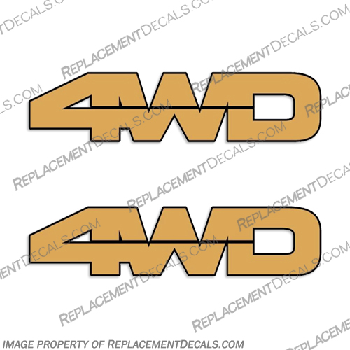 Toyota Landcruiser 4WD Decals - Any Color! land, rover, car, decal, sticker, declas, stickers, kit, truck, automobile, offroad, off, road, any, color, 4WD, 4wd, set, of, 2, 