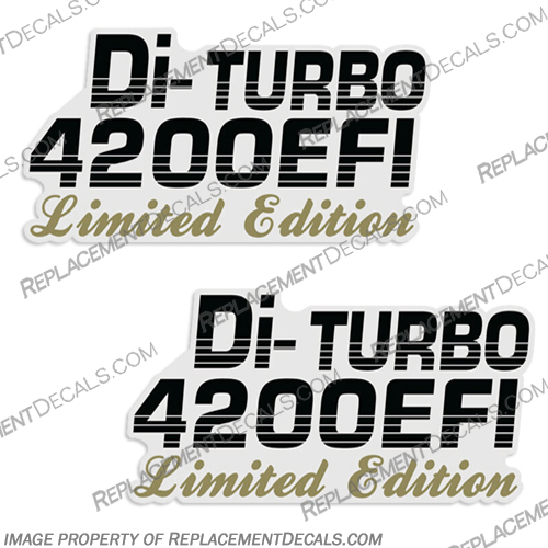 Toyota Landcruiser Di-Turbo 4200 EFI Limited Edition Decals - Set of 2 toyota, landcruiser, 4200, Di, di, turbo, efi, limited, edition, decals, automobile, auto, cars, truck, stickers, decal, set, of, 2, 