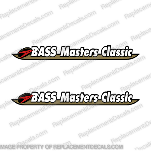 Bass Master Classic Boat Decals (Set of 2) boat, triton, bass, master, classic, sticker, emblem, label, decal, capacity, plate, sticker, decal, regulation, coast, guard, warning, fuel, gas, diesel, safety, INCR10Aug2021