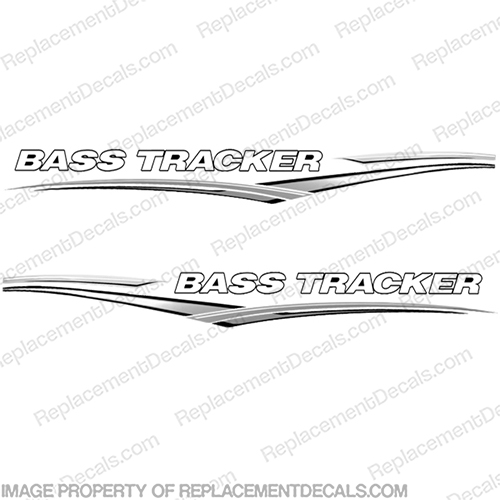 Bass Tracker Boat Graphic Decals - Silver INCR10Aug2021