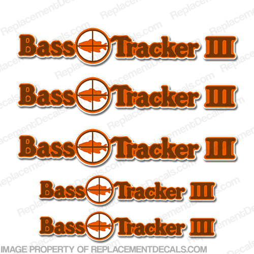 Bass Tracker III Target Boat Decal Package - 1970s 70, 70s, INCR10Aug2021