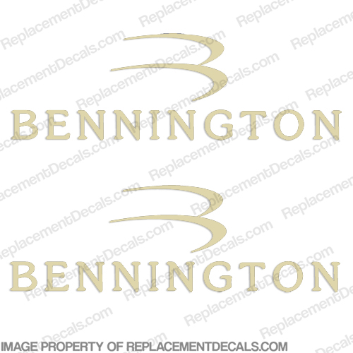 Bennington Boat Logo Decals (Set of 2) - Fawn INCR10Aug2021
