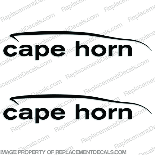 Cape Horn Boat Logo Decals (set of 2) - Any Color! - Style 2 cape-horn, capehorn, INCR10Aug2021