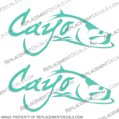 Cayo Boatworks Logo Decals (Set of 2) - Any Color!  boat, logo, decal, any, color, colors, boats, logo, decal, hull, sticker, label, cayo, boatworks, single, set, of, 2, two, 