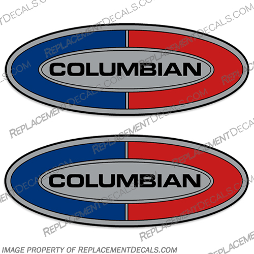 Columbian Boat Logo Decals - set of 2  columbian,colombian, boat, logo, oval, decal, decals, stickers, set, of, 2, 
