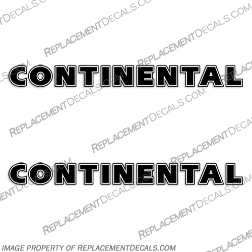 Continental Boat Trailer Decals (Set of 2) - Any Color! - Style 3 continental, boat, trailer, decals, set, of, 2, two, any, color, style, 3, stickers, logos, 