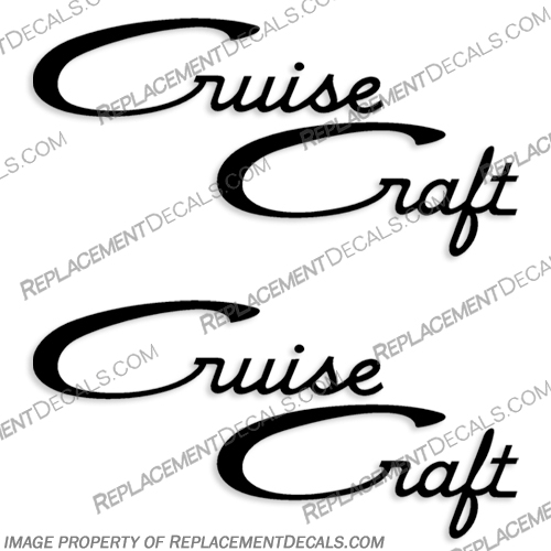 Cruise Craft Boat Logo Decals - Any Color! (Set of 2) cruse, cruise, craft, boat, logo, decal, decals, stickers, any, color, set, of, 2, logos, outboard, motor, engine, 