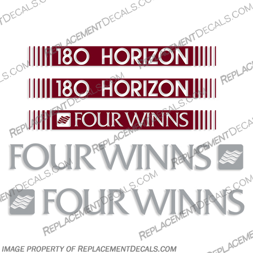 Four Winns 180 Horizon Decal Kit fourwinns, four, winns, horizon, boat, lettering. logo, decal, decals, stickers, 180