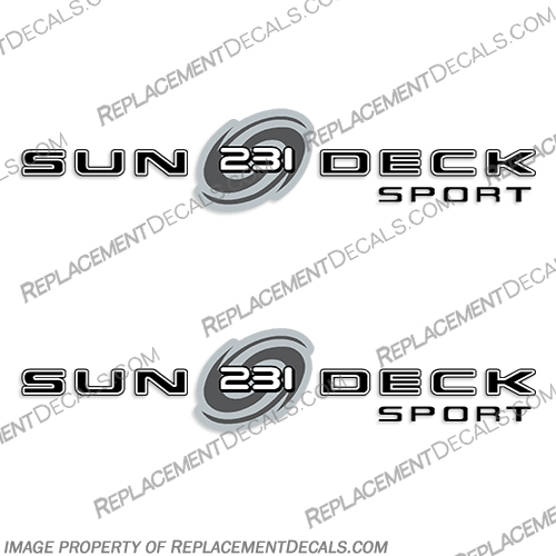 Sun Deck Sport 231 Hurricane Godfrey Marine Boat Logo Decals Sun, Deck, Sport, 231, Hurricane, Godfrey, Marine, Boat, Logo, Decal, Decals,