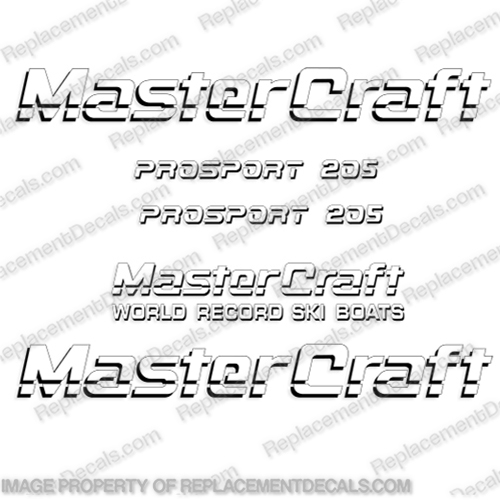 MasterCraft Pro Sport 205 Boat Decals Master, Craft, 1990s, 1980s, 1980s, 1990s, 90, 80, 90s, 80s, 90s, 80s, 205, pro, sport, boat, decals,