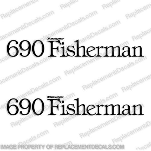 Ranger 690 Fisherman Decals (Set of 2) - Any Color! boat, decals, ranger, 690, fisherman, 1994, stickers, decal, kit