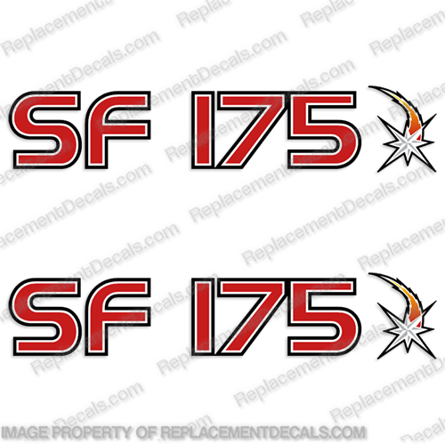 Skeeter SF 175 Starfire Decal Bass Boat Logo Decals (Set of 2)  star fire, star, fire, INCR10Aug2021, sf, 175, sf175, sf 175, skeeter, 