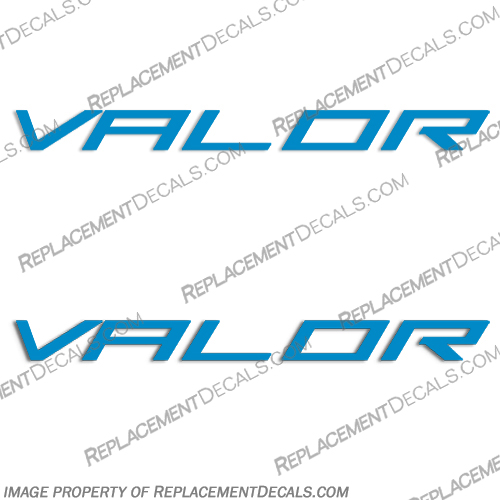 Valor Boats Logo Decal (Set of 2) Single Color Decals  Valor, Boat, Boats, Logo, decal, decals, Set of 2, Any, Color, Any Color