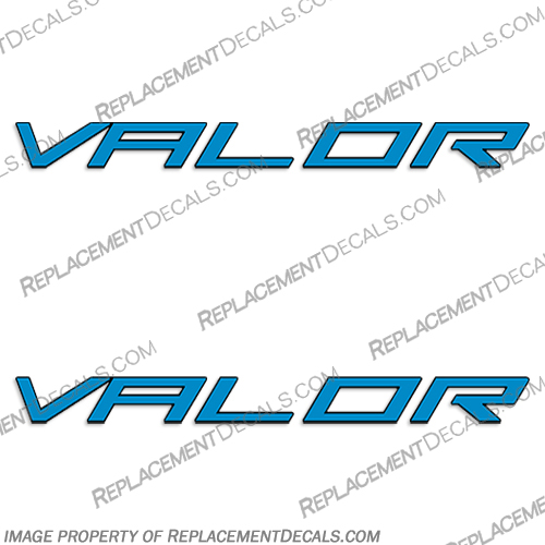 Valor Boats Logo Decals (Set of 2) Two Color Valor, Boats, logo, Boat, Decal, Decals, Any Color, Any, Color, 2 color, two, decals,