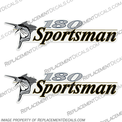 Wellcraft Sportsman 180 Logo Boat Decals (Set of 2)  wellcraft, sportsman, 180, boat, cabin, decal, sticker, kit, set, of, two