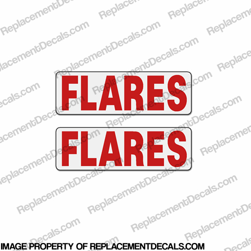 Boat Label Decals - Flares (Set of 2) INCR10Aug2021