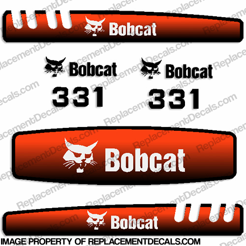 Bobcat 331 Excavator Decals INCR10Aug2021