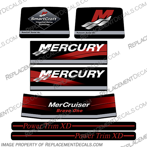 Mercruiser 2004 Bravo One Decals Mercruiser, 2004, Bravo, One, 1, Decal, Decals, Kit