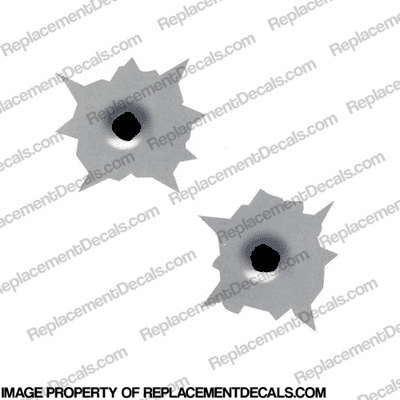 Bullet Hole Decals (set of 2) INCR10Aug2021