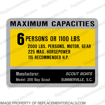 Scout Bay 200 Decal - 6 Person INCR10Aug2021