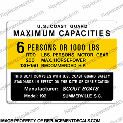 Scout 192 Decal - 6 Person INCR10Aug2021