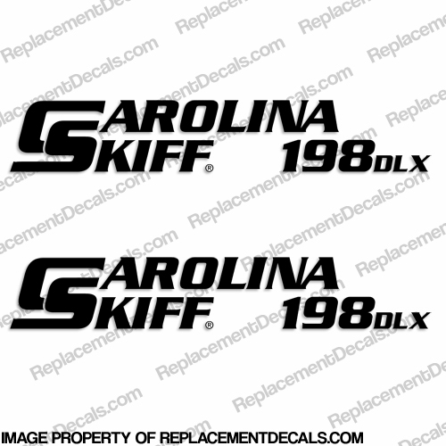 Carolina Skiff 198 DLX Boat Decals - (Set of 2) Any Color! INCR10Aug2021