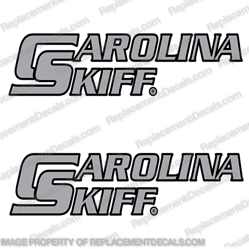 Carolina Skiff Boat Decals - Set of 2 - Any Color!  carolina, skiff, boats, 2, color, boat, hull, logo, decal, sticker, kit, set